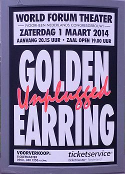 Golden Earring show poster March 01, 2014 Den Haag - World Forum Theater